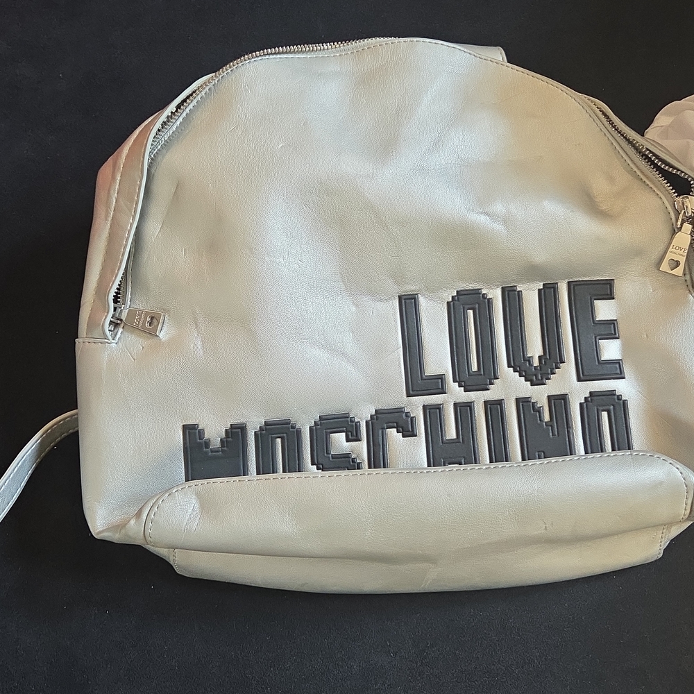 Love Moschino Beige Backpack with Bold Logo